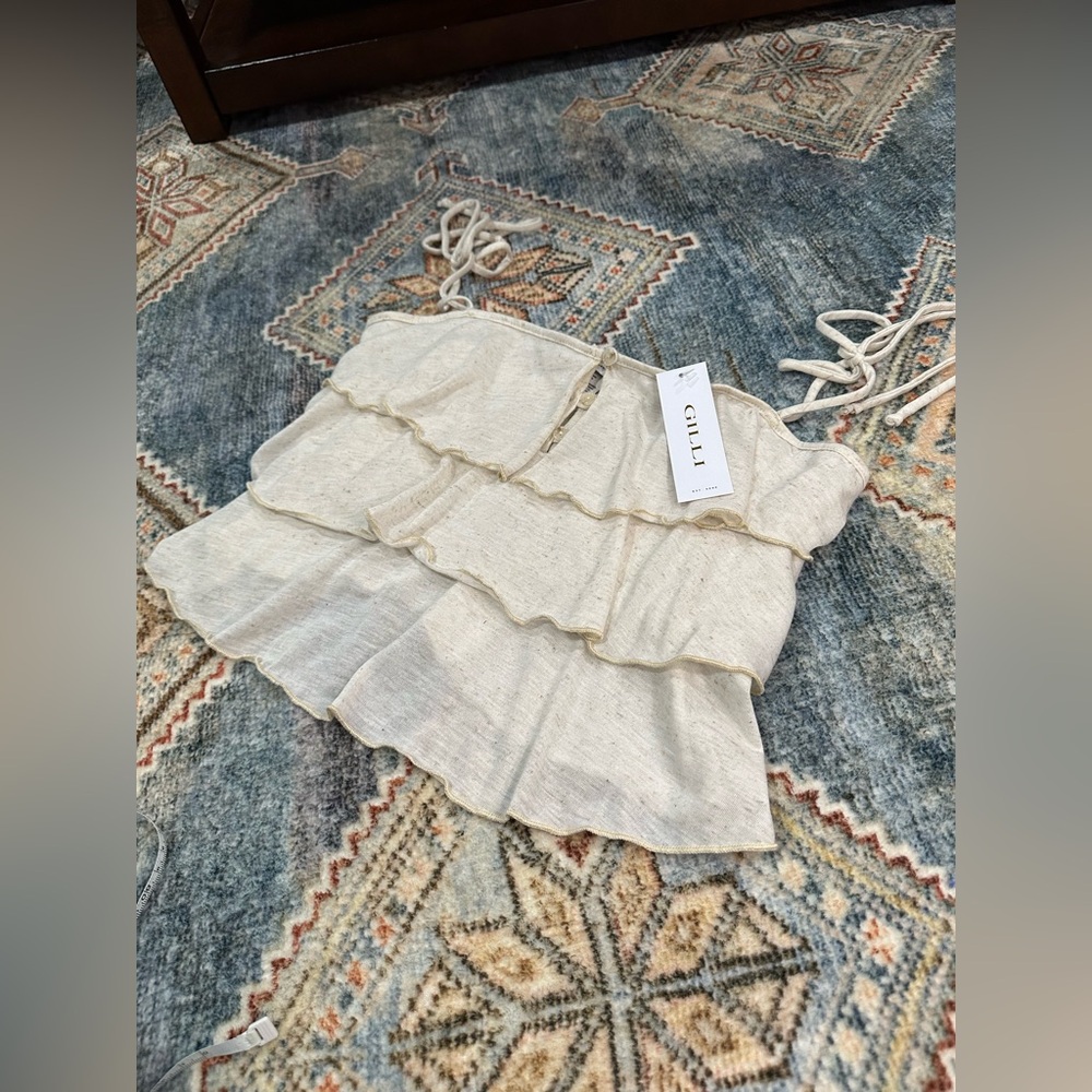 Gilli Cream Textured‎ Top